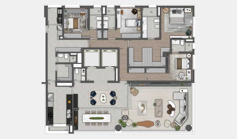 Park Avenue – Planta Tipo Apto de 298 m² - Final 1